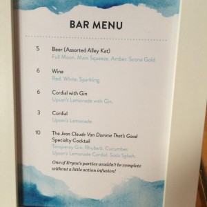 The general look and feel of the graphics used for the event. Did you notice the specialty cocktail?