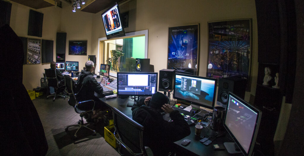 AV company behind-the-scenes of a virtual event